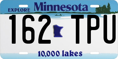 MN license plate 162TPU