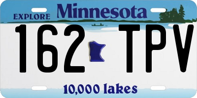 MN license plate 162TPV