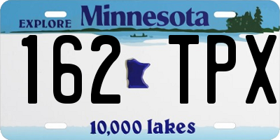 MN license plate 162TPX