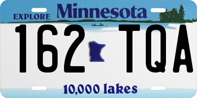 MN license plate 162TQA