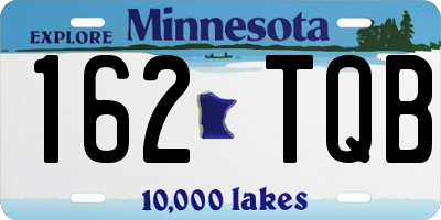 MN license plate 162TQB