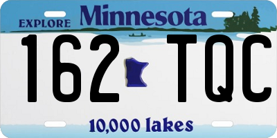 MN license plate 162TQC