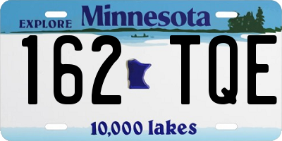 MN license plate 162TQE