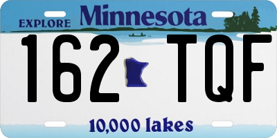 MN license plate 162TQF