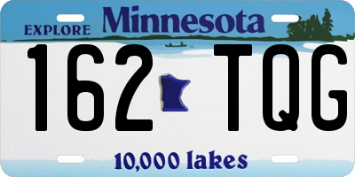 MN license plate 162TQG