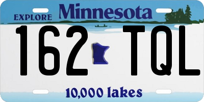 MN license plate 162TQL