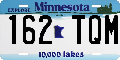 MN license plate 162TQM