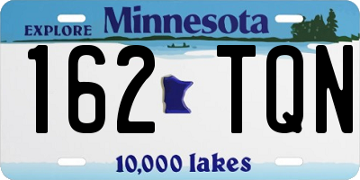 MN license plate 162TQN