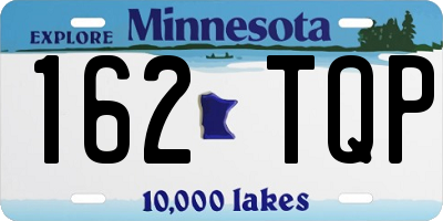 MN license plate 162TQP