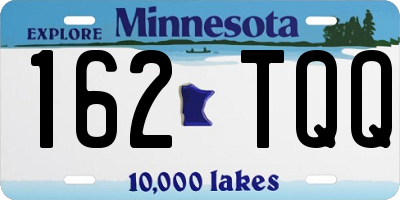MN license plate 162TQQ