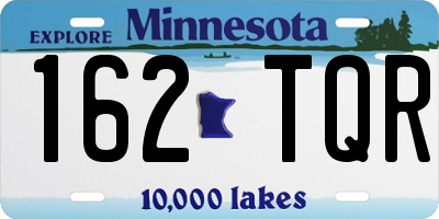 MN license plate 162TQR