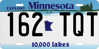 MN license plate 162TQT