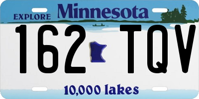 MN license plate 162TQV