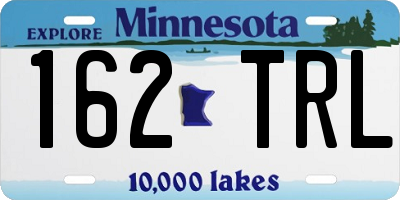 MN license plate 162TRL