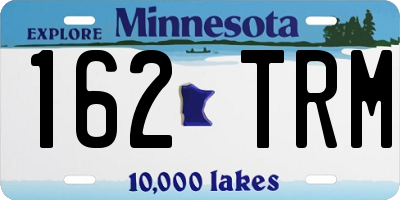 MN license plate 162TRM