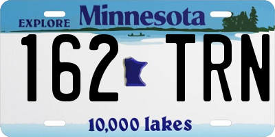 MN license plate 162TRN