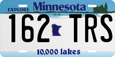 MN license plate 162TRS