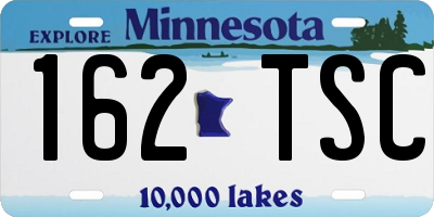 MN license plate 162TSC