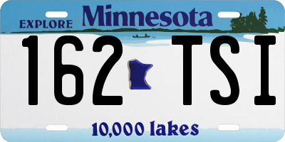 MN license plate 162TSI