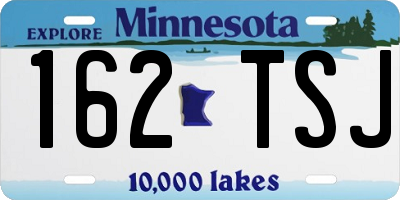 MN license plate 162TSJ