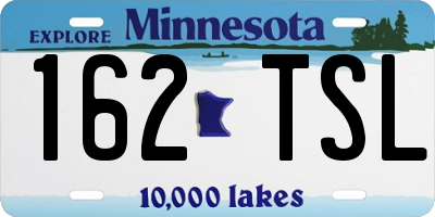 MN license plate 162TSL