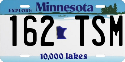 MN license plate 162TSM