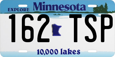 MN license plate 162TSP