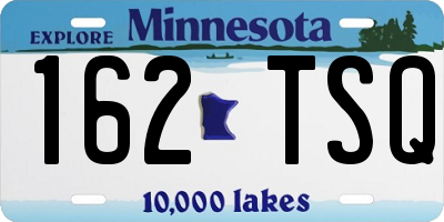 MN license plate 162TSQ