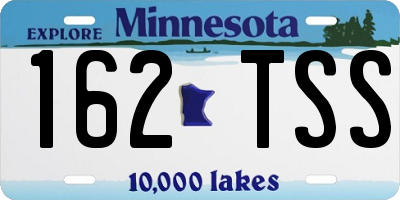 MN license plate 162TSS