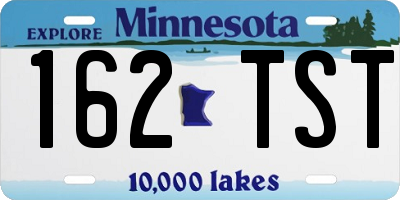 MN license plate 162TST