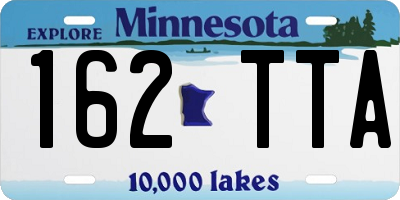 MN license plate 162TTA