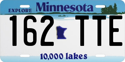 MN license plate 162TTE