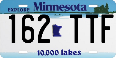 MN license plate 162TTF