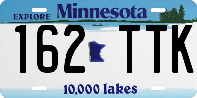 MN license plate 162TTK