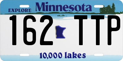 MN license plate 162TTP