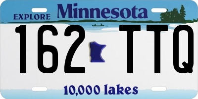 MN license plate 162TTQ