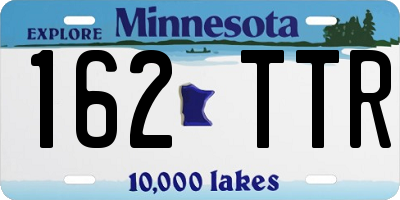MN license plate 162TTR
