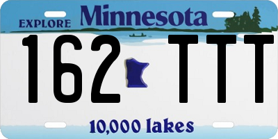 MN license plate 162TTT