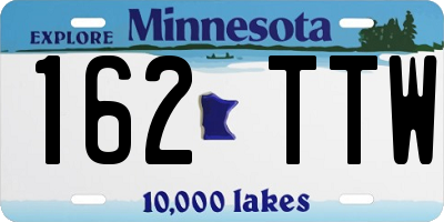 MN license plate 162TTW