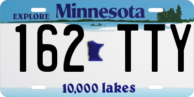 MN license plate 162TTY