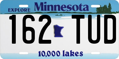 MN license plate 162TUD