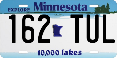MN license plate 162TUL