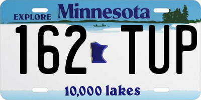MN license plate 162TUP