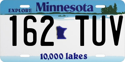 MN license plate 162TUV