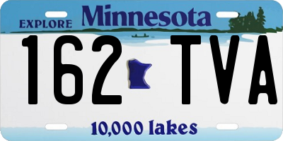 MN license plate 162TVA