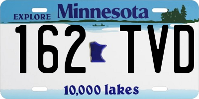 MN license plate 162TVD