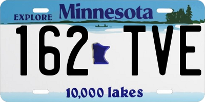 MN license plate 162TVE