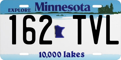 MN license plate 162TVL
