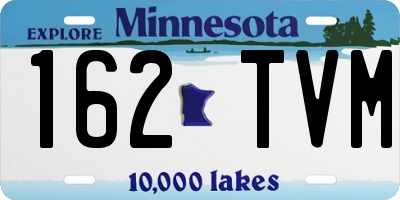 MN license plate 162TVM