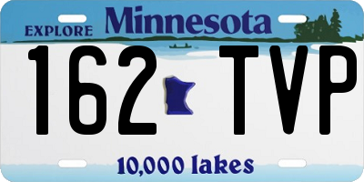 MN license plate 162TVP
